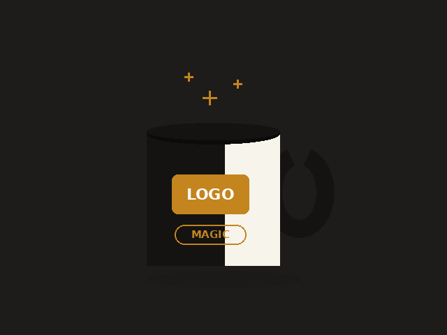Magic colour-changing mug